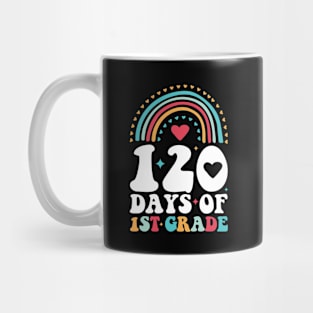 Happy 120th Day of School Teachers 1st Grade Rainbow Mug